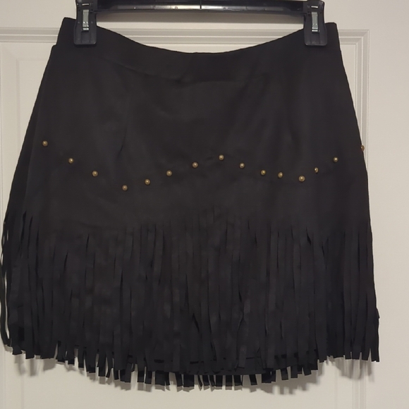 Dresses & Skirts - Black Fringe Skirt